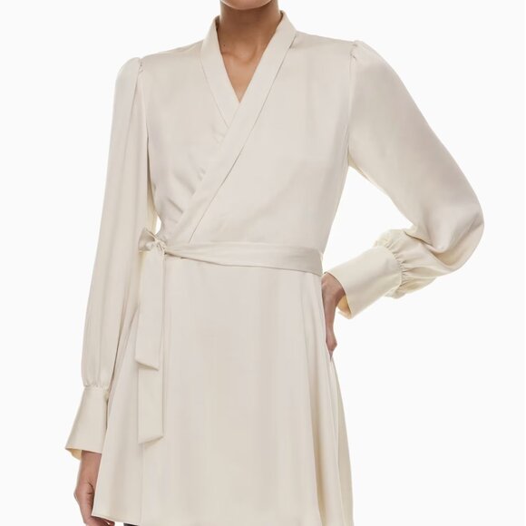 ARITZIA | Babaton Hyde Satin Mini Dress Matte Pearl XS - Picture 8 of 8